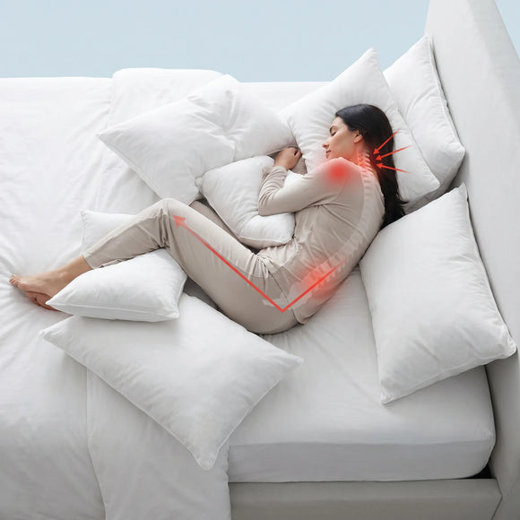 Anatomy showing pressure points while sleeping without support